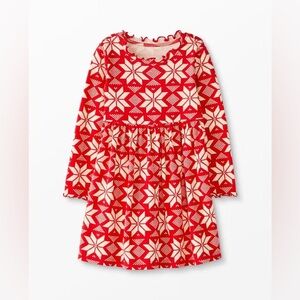 Hanna Andersson Holiday Print Rib Dress